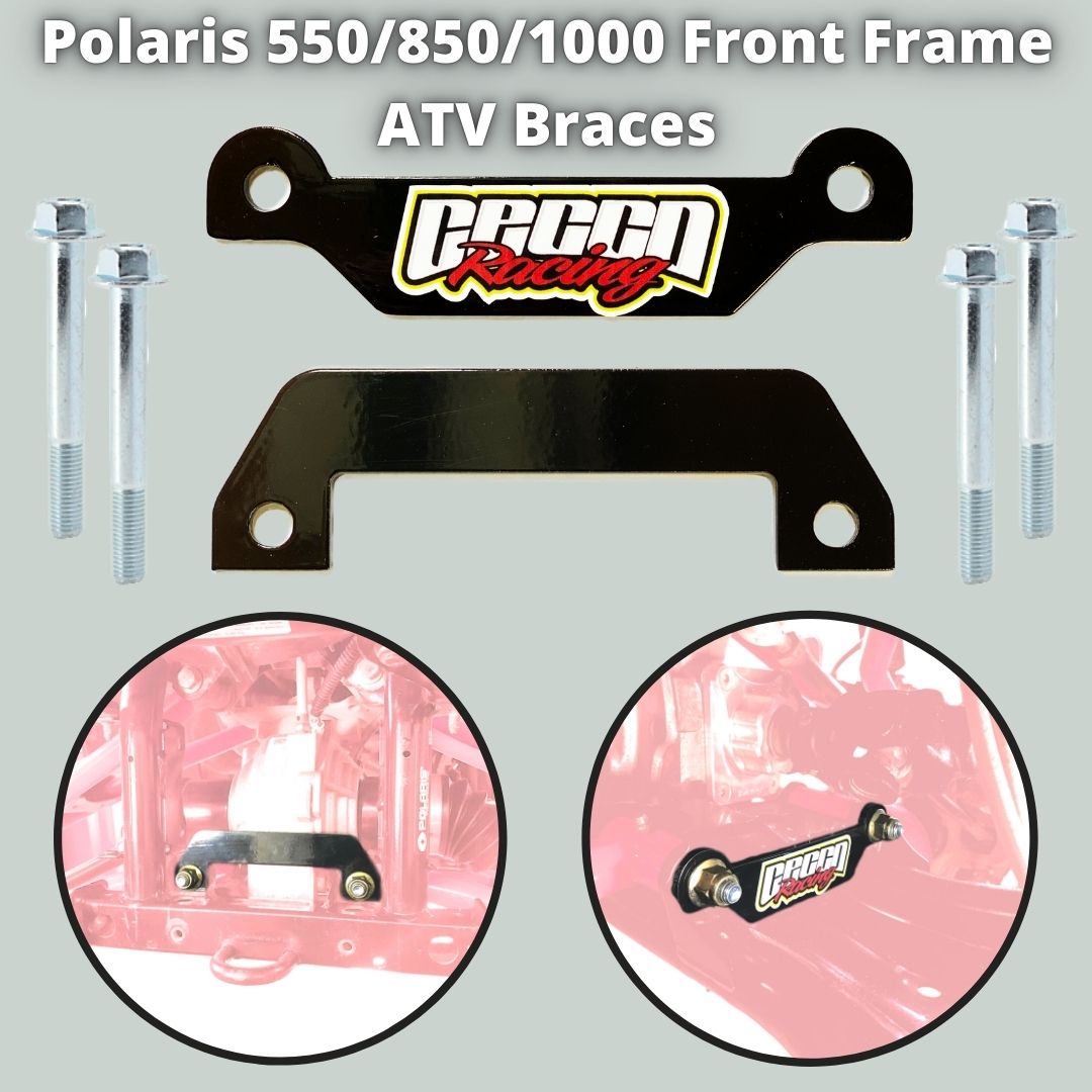 2009-2023 POLARIS 550/850/1000 ATV FRONT FRAME BRACES