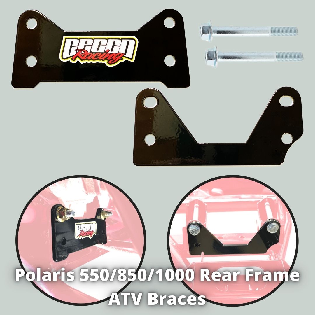 2009-23 POLARIS SPORTSMAN XP ATV 550 / 850 / 1000 REAR FRAME BRACES BLACK
